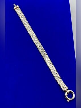 Sterling Silver Milor Italy Riccio Style Bracelet